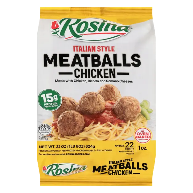 Italian Style Chicken Meatballs - apx 22 ct Frozen