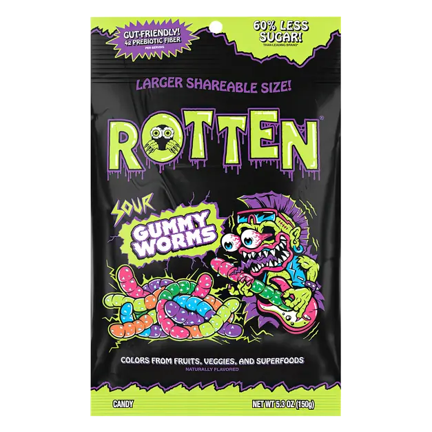 Sour Gummy Worms Candy Share Size