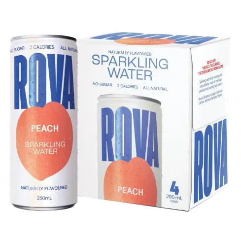 Sparkling Water Cans Peach 4x250ml