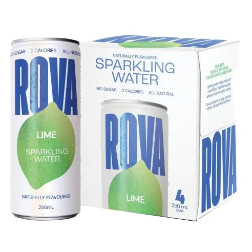 Sparkling Water Lime Cans 4x250ml