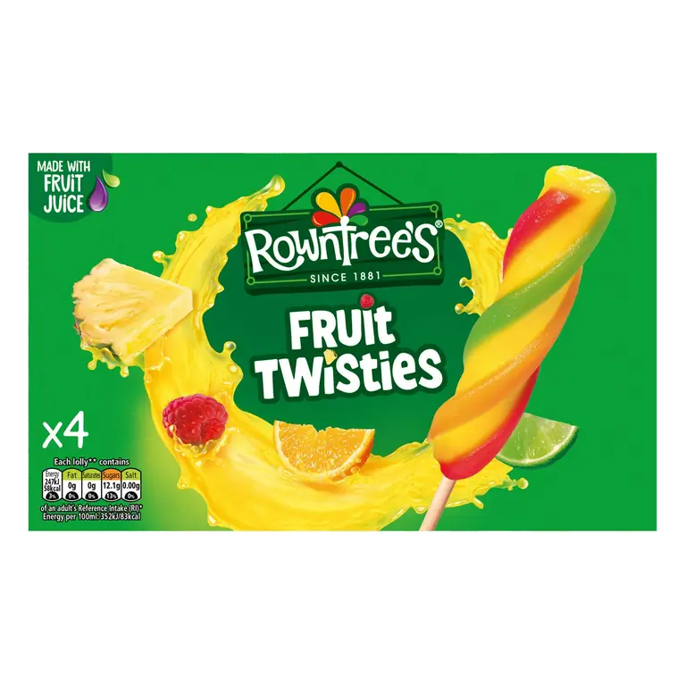 4 x 70ml Fruit Twisties Ice Lollies