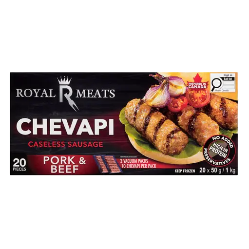 Frozen pork & beef chevaps