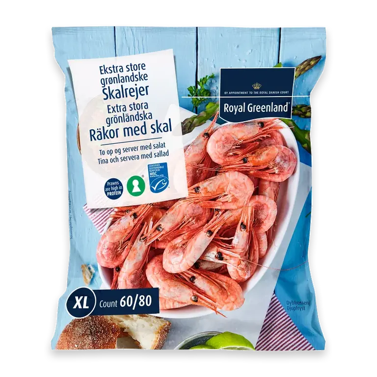 Räkor med skal 60/80 400g