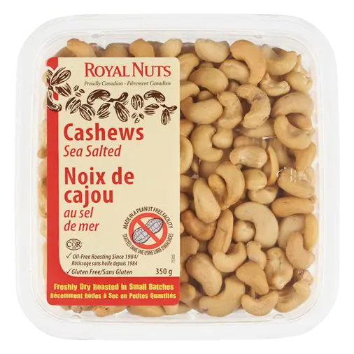 Gluten-Free Dry Roasted Cashews Sea Salted 350 g
