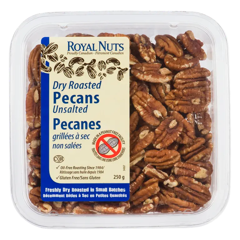 Gluten-Free Pecans Dry Roasted Unsalted 250 g