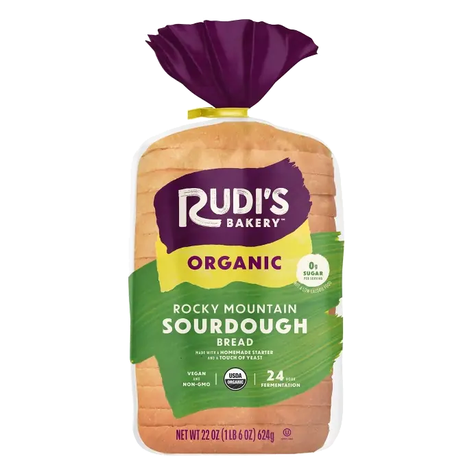 Rudi's Organic Rocky Mountain Sourdough Bread, 22oz: Dairy-Free, Soy-Free