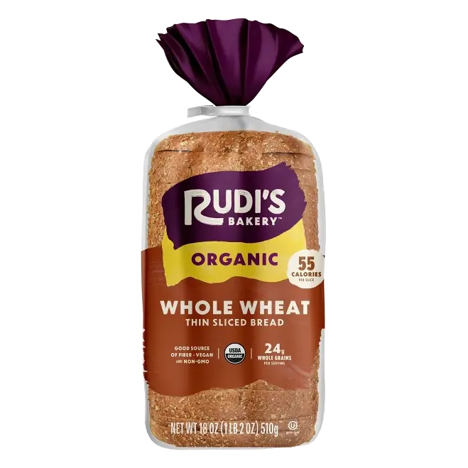 Rudi's Organic Thin Sliced 100% Whole Wheat Bread, 18oz
