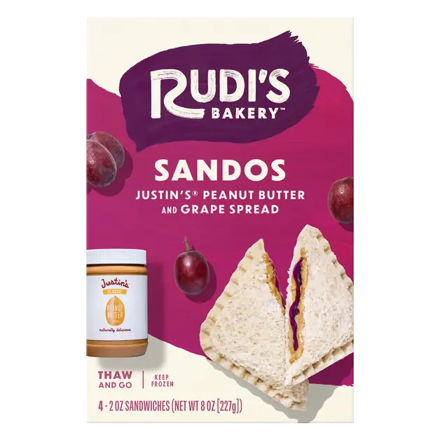 Bakery Sandos Peanut Butter & Grape Spread Sandwiches - 4 ct Frozen
