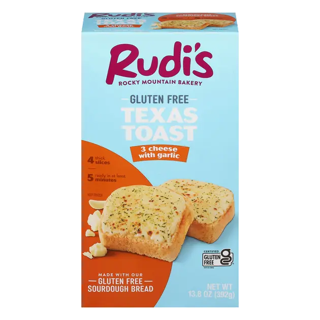 Rudi's Gluten Free 3 Cheese with Garlic Texas Toast
