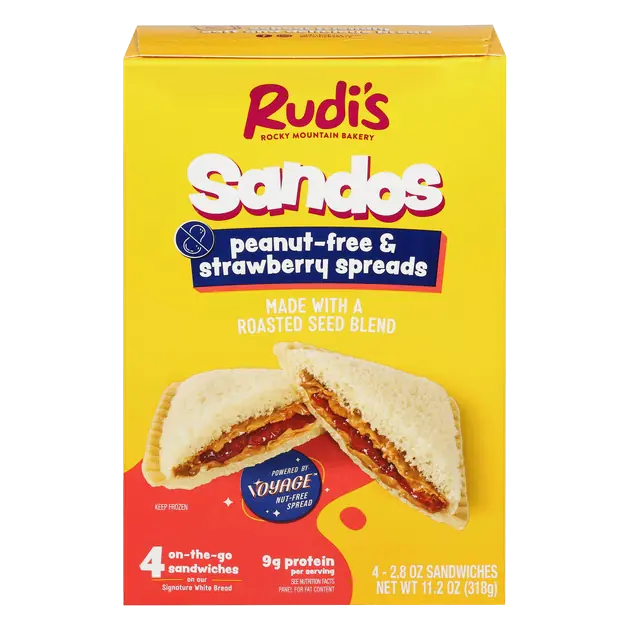 Rudi's Sandwiches, Peanut-Free & Strawberry Spreads, 4-2.8 oz