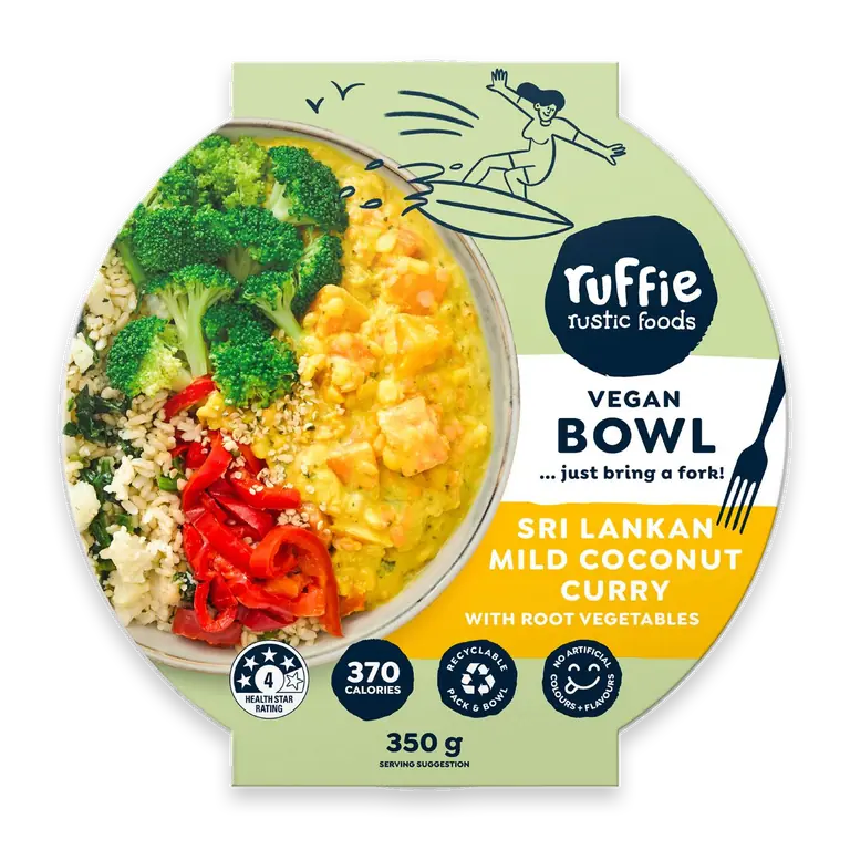 Sri Lankan Mild Coconut Vegetable Curry Bowl