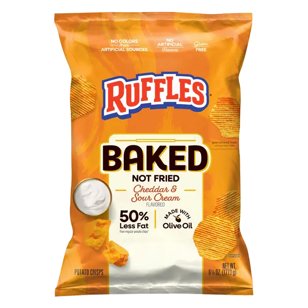Baked! Gluten Free Cheddar & Sour Cream Potato Crisps Chips