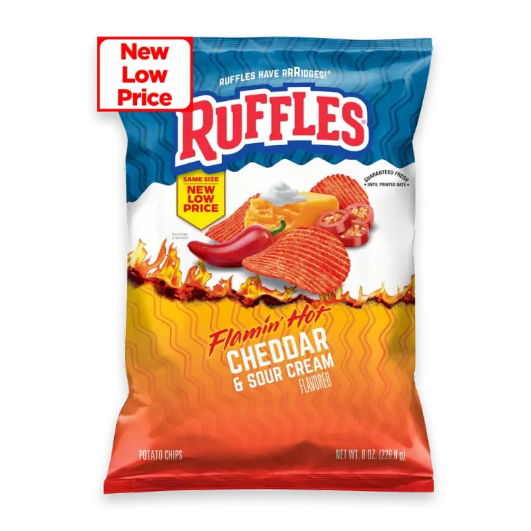 Potato Chips Flamin' Hot Cheddar & Sour Cream Flavored 8 Oz