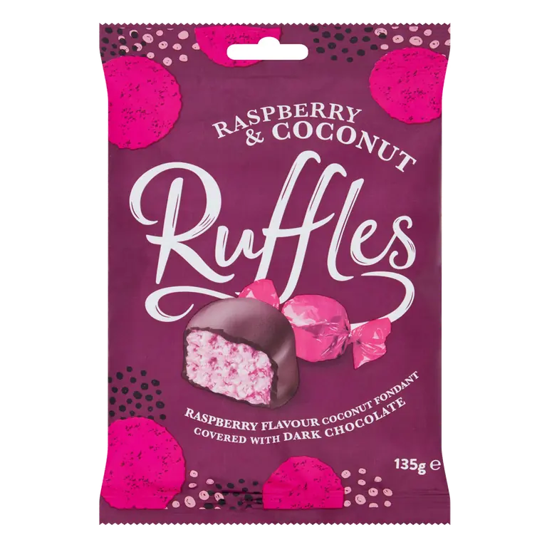 Ruffles Raspberry & Coconut 135g