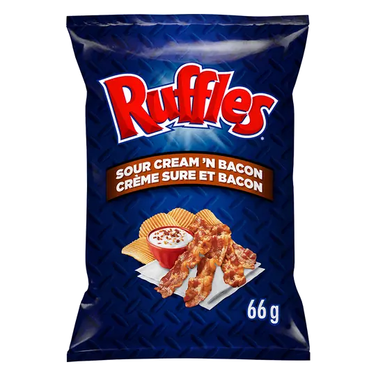 Sour Cream 'n Bacon Flavoured Potato Chips (small bag) 66 g