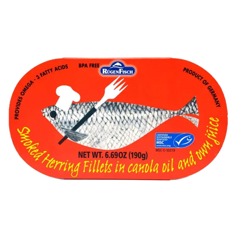 Smoked Herring Fillets in Canola Oil and Own Juice
