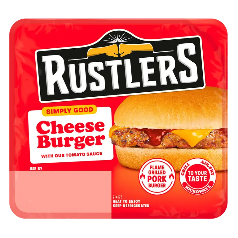 Rustlers Cheese Burger with Our Tomato Sauce 111g