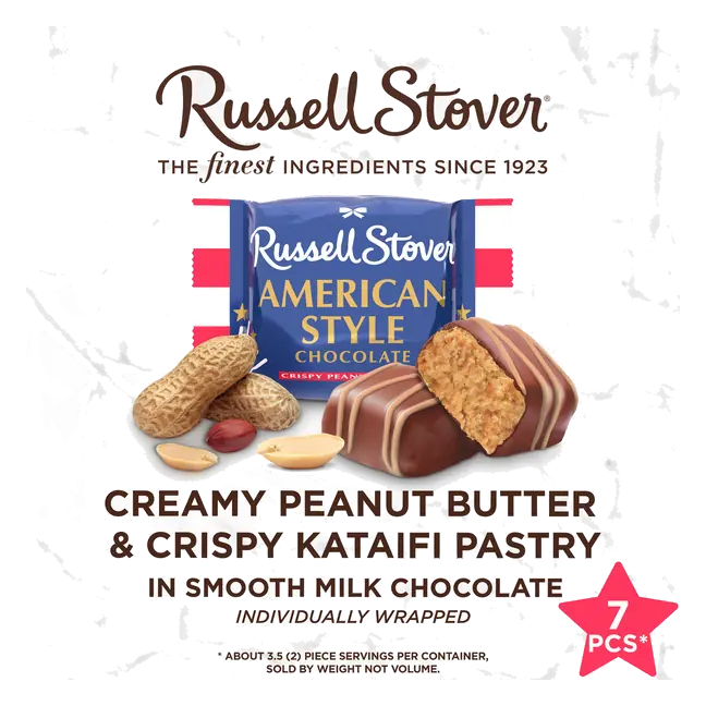 American Style Milk Chocolate Candy Bar with Peanut Butter & Kataifi Gift Bag