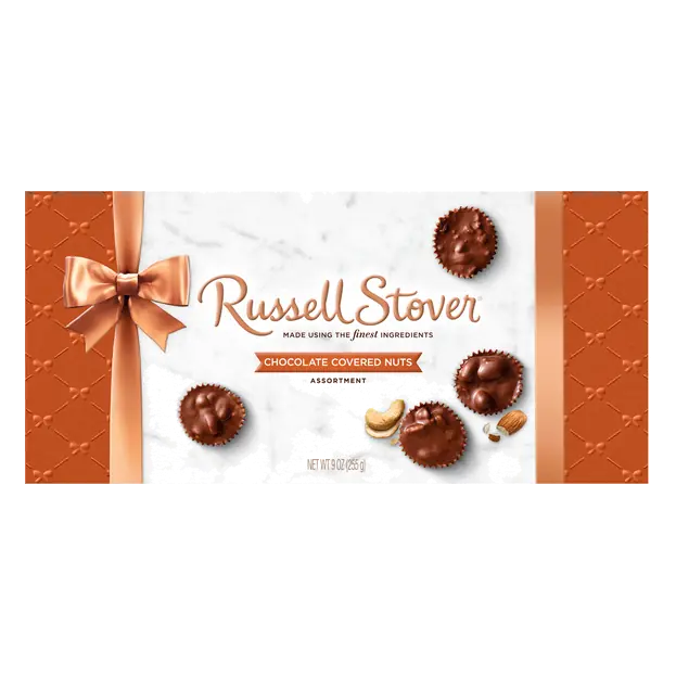 Assorted Chocolate Covered Nuts Candy Gift Box