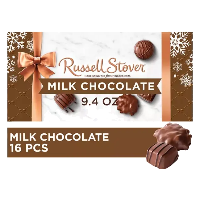 Assortment Milk Chocolate, Milk Chocolate Caramel; Pecan Delight; Nut Caramel; Truffle; Toffee; Maple Nut Butter; Peanuts; Strawberry Crme