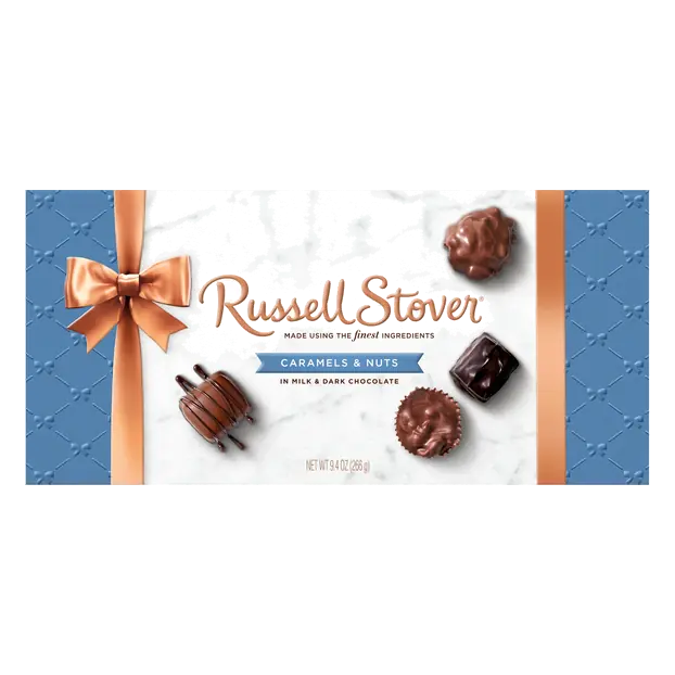 Caramels & Nuts in Milk & Dark Chocolate Candy Gift Box