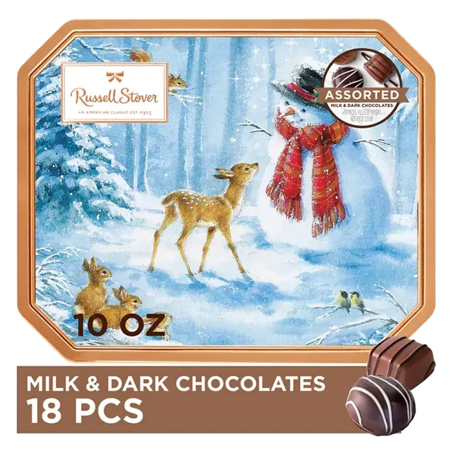 Christmas Traditional Classic Assorted Milk & Dark Chocolate Gift Tin