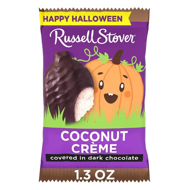 Halloween Dark Chocolate Coconut Crème Candy Pumpkin