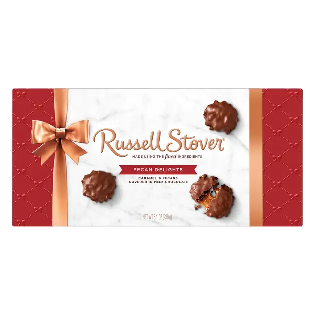 Pecan Delights Caramel & Milk Chocolate Candy Gift Box