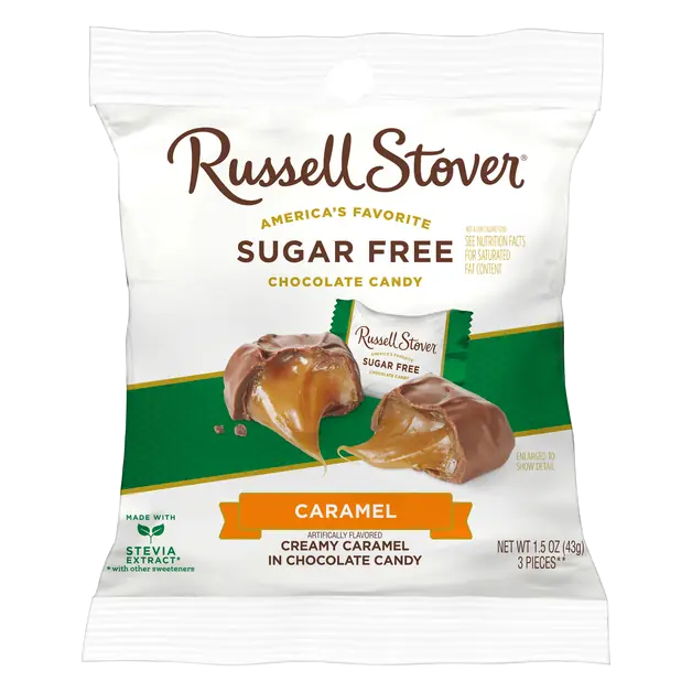 Sugar Free Caramel Chocolate Candy - 3 ct