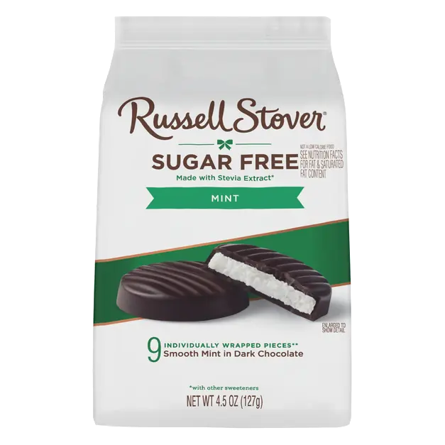 Sugar Free Dark Chocolate Mint Patties Candy