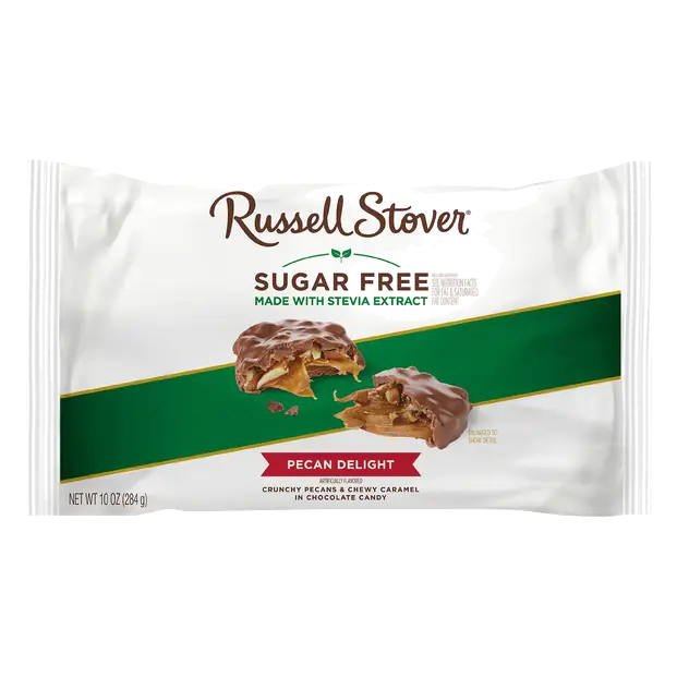 Sugar Free Pecan Delight Caramel & Milk Chocolate Candy