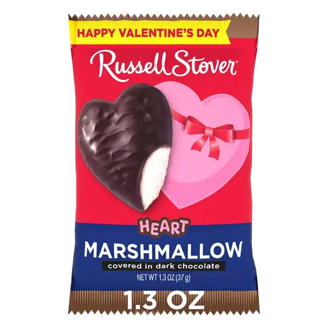 Valentine's Day Dark Chocolate Marshmallow Heart Candy Bar
