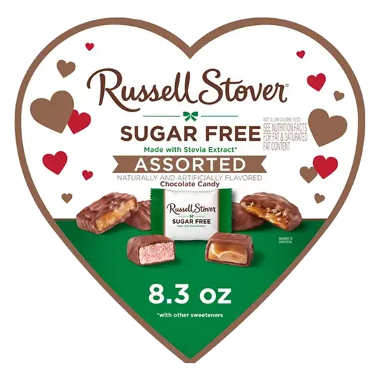 Valentine's Day Sugar Free Assorted Chocolate Candy Heart Gift Box