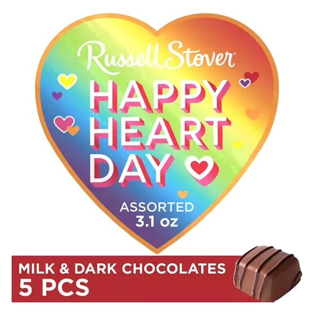 Valentine's Day Tween Heart Assorted Milk & Dark Chocolate Candy Gift Box