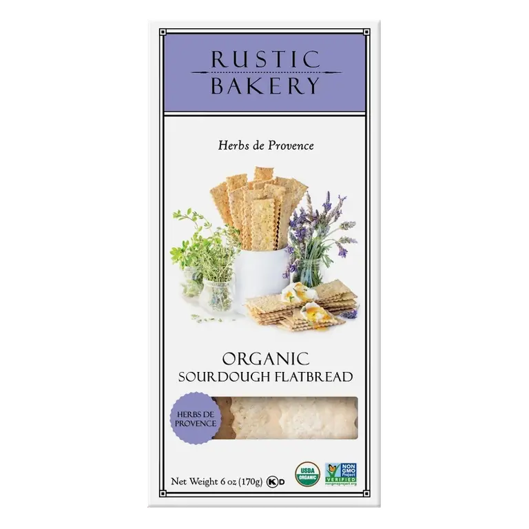 Rustic Bakery Organic Crackers Flatbread Herbs de Provence, 6oz