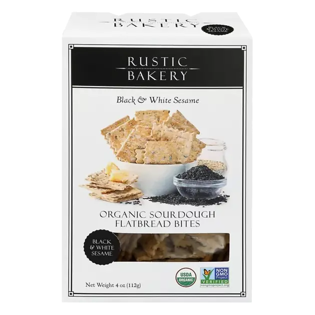 Organic Sourdough Black & White Sesame Flatbread Bites