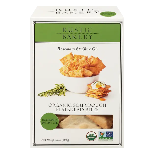 Organic Sourdough Rosemary & Olive Oil Flatbread Bites