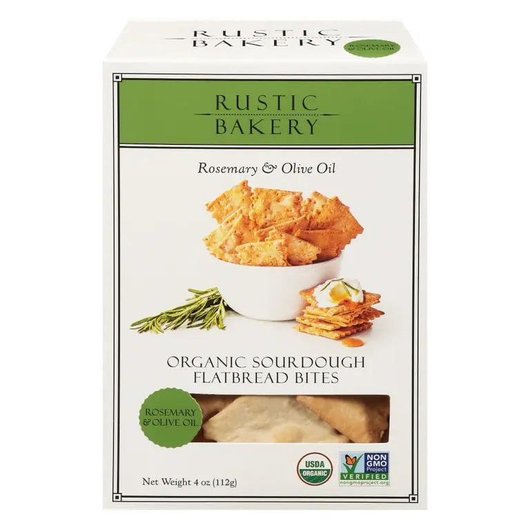 Rosemary & Olive Oil Organic Sourdough Flatbread Bites
