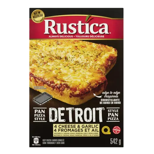 Frozen Detroit Style Pan Pizza 4 Cheese & Garlic 542 g