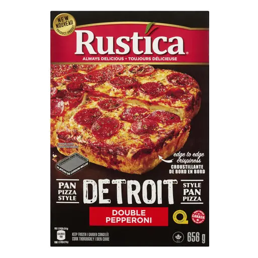 Frozen Detroit Style Pan Pizza Double Pepperoni 656 g
