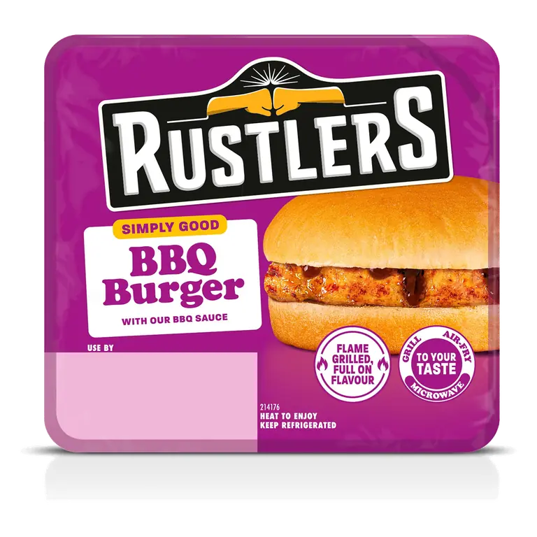 Rustlers BBQ Burger with Our BBQ Sauce 98g