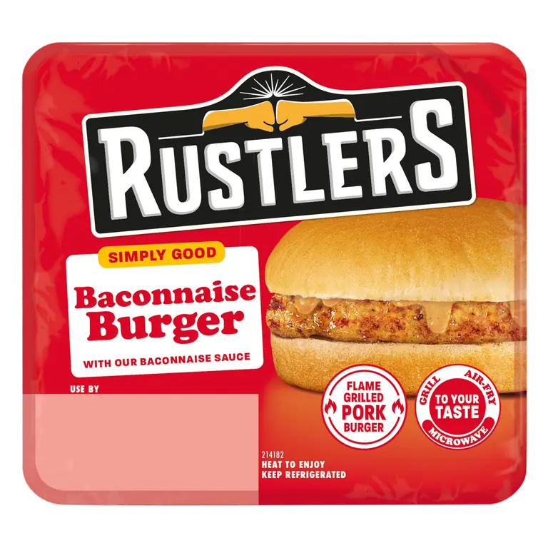 Rustlers Simply Good Baconnaise Burger with Our Baconnaise Sauce 98g