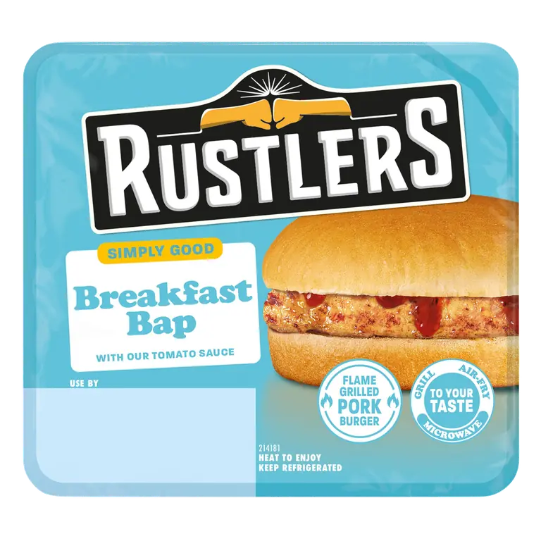 Rustlers Simply Good Breakfast Bap with Our Tomato Sauce 99g