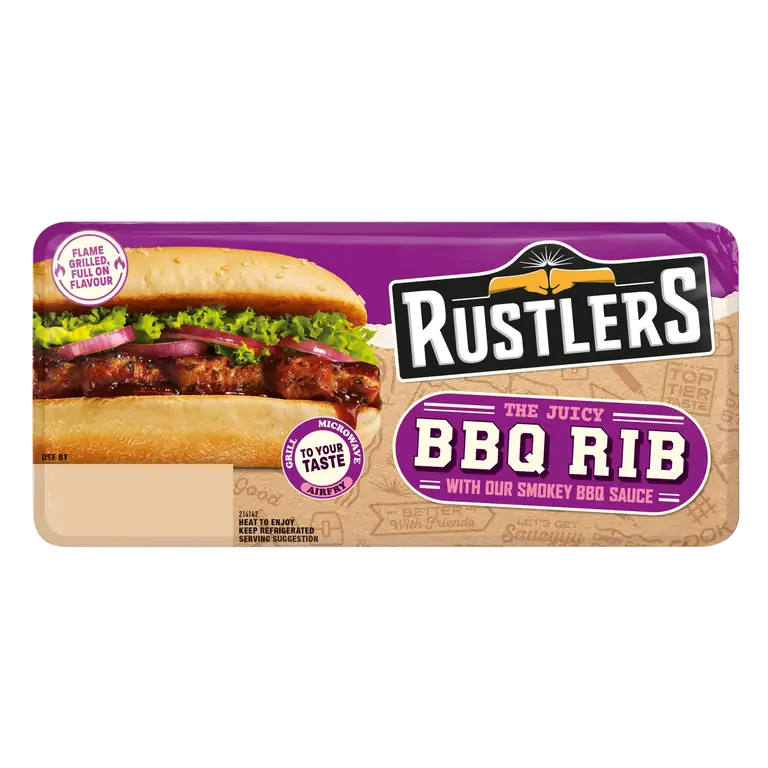 Rustlers The Juicy BBQ Rib with Our Smokey BBQ Sauce 157g