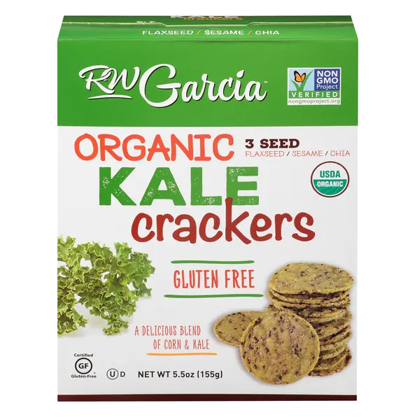 Organic Gluten Free 3 Seed Kale Crackers