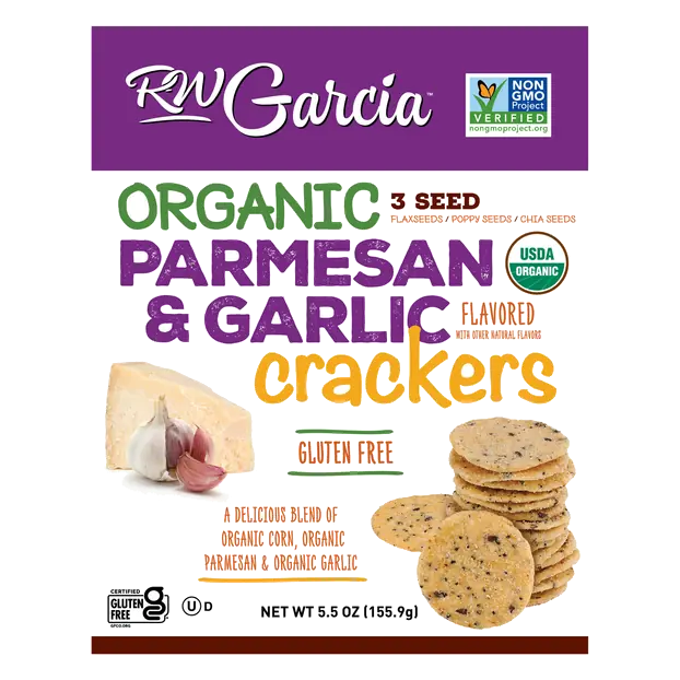 Organic Gluten Free Parmesan & Garlic Crackers