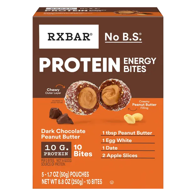 Dark Chocolate Peanut Butter Protein Energy Bites - 5 ct