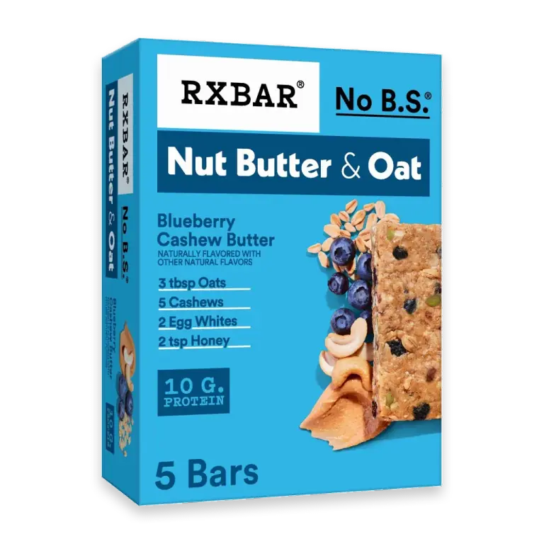 Nut Butter and Oat Blueberry Cashew Butter Protein Bars