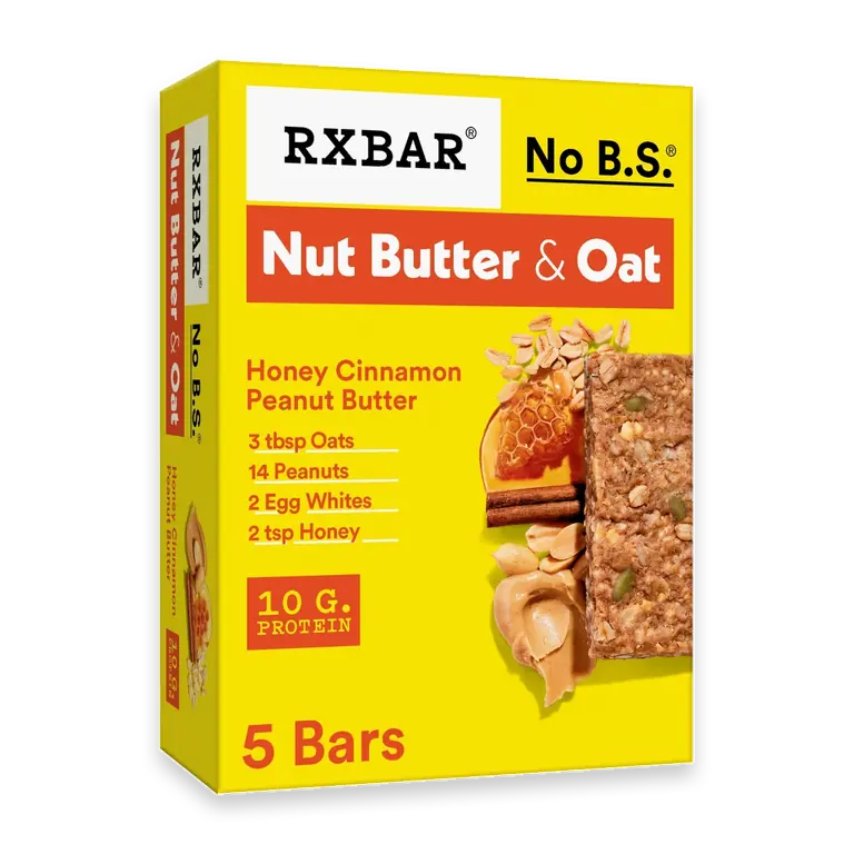 Nut Butter and Oat Honey Cinnamon Peanut Butter Protein Bars