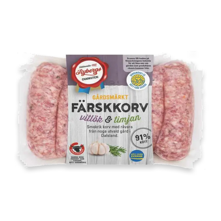 Färskkorv Vitlök & timjan